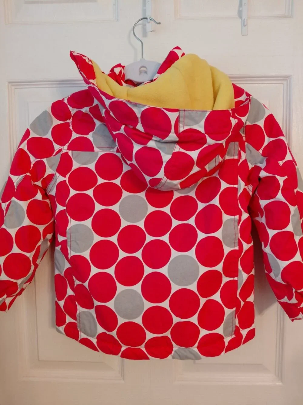 Mini Boden Pink Yellow Coat Jacket Kids Youth 4/5